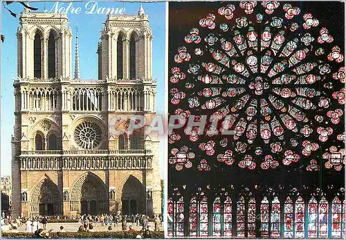 Moderne Karte Paris La Cathedrale Notre Dame