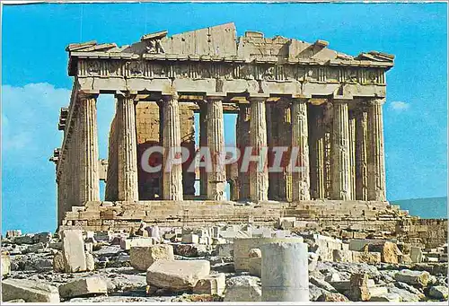 Moderne Karte Athenes Le Parthenon vue de l'O