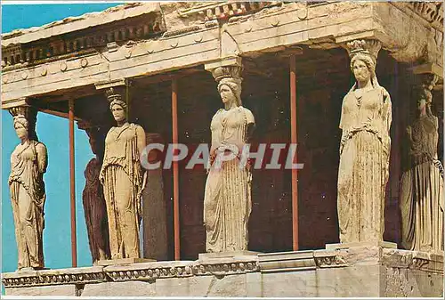 Moderne Karte L'Acropole d'Athenes Les Caryatides