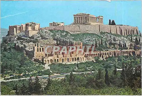 Cartes postales moderne Athenes L'Acropole vue de la colline de Philopappos