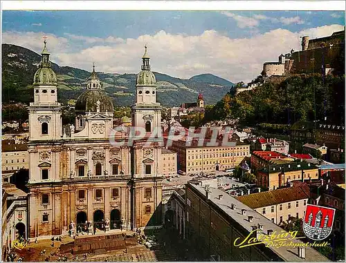 Moderne Karte Salzburg Dom zu Salzburg erbaut 1628 von Solari unter Erzbischof Paris Lodron