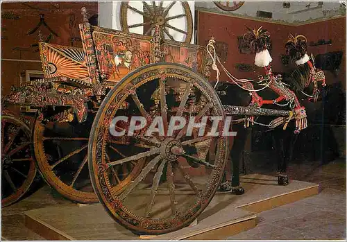 Ansichtskarte AK Palermo Musee Ethnographique G Pitre Carriole sicilienne