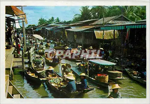 Ansichtskarte AK Thai Floating Market klong Damnernsaduak Rajburi