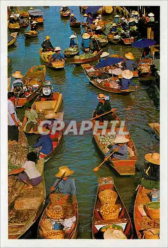 Ansichtskarte AK The Floating Market at Damnernsaduok in Rajchaburi Thailand