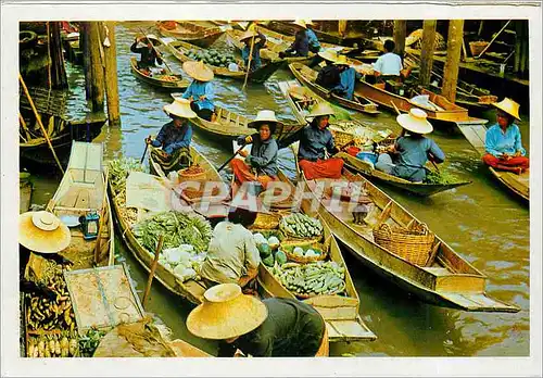 Ansichtskarte AK The Floating Market at Damnernsaduok in Rajchaburi Thailand