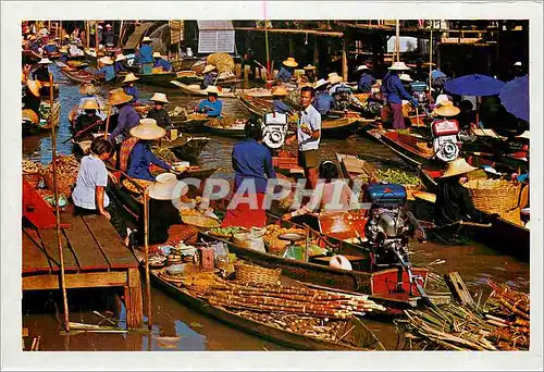 Cartes postales The Floating Market Only can be seen in Thailand Tourists like very much