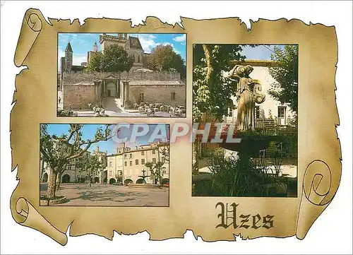 Cartes postales Uzes Duches Place aux herbes Fontaine Verseau