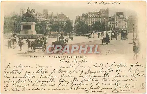 Ansichtskarte AK Paris Pont Neuf Statue Henri IV