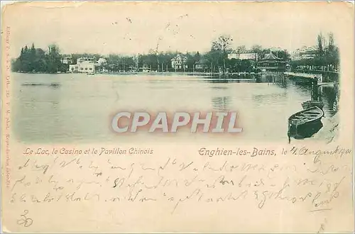 Cartes postales Le Lac le Casino et le Pavillon Chinois Enghien les Bains