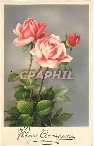 Cartes postales Heureux Anniversaire Fleurs
