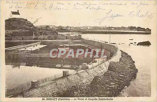 Cartes postales Roscoff Finistere Le Vivier et Chapelle Sainte Barbe