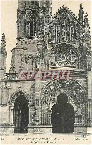 Ansichtskarte AK Saint Pere Sous Vezelay Yonne L'Eglise le Portail