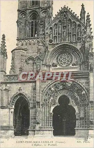Cartes postales Saint Pere Sous Vezelay Yonne L'Eglise le Portail