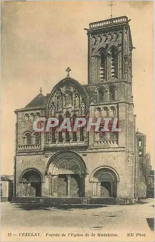 Ansichtskarte AK Vezelay Facade de l'Eglise de la Madeleine