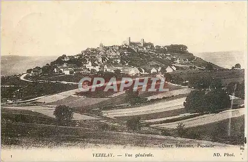 Cartes postales Curet Renaudot Papeterie Vezelay Vue Generale