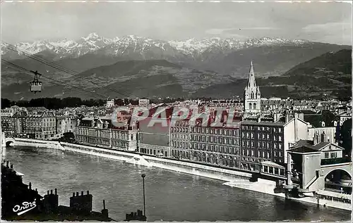 Ansichtskarte AK Les Belles Alpes Francaises Grenoble Vue generale et Chaine de Belledonne