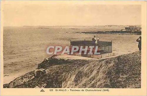 Cartes postales St Malo Tombeau de Chateaubriand