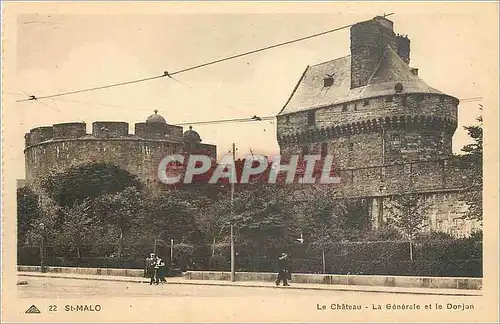 Ansichtskarte AK St Malo Le Chateau La Generale et le Donjon