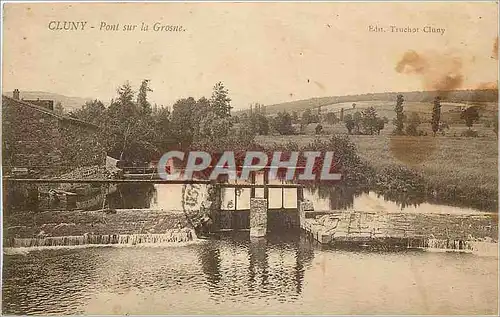 Ansichtskarte AK Cluny Pont sur la Grosne