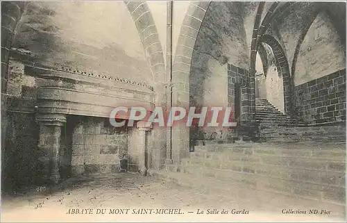 Cartes postales Abbaye du Mont Saint Michel La Salle des Gardes