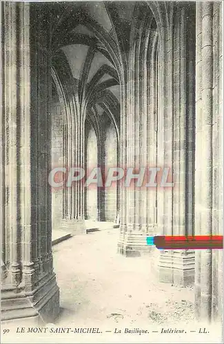 Cartes postales Le Mont Saint Michel La Basilique Interieur
