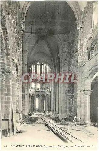 Ansichtskarte AK Le Mont Saint Michel La Basilique Interieur