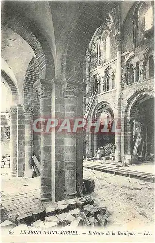 Cartes postales Le Mont Saint Michel Interieur de la Basilique