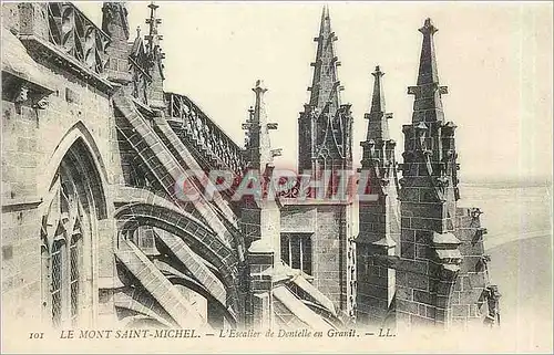 Cartes postales Le Mont Saint Michel L'Escalier de Dentelle en Granit