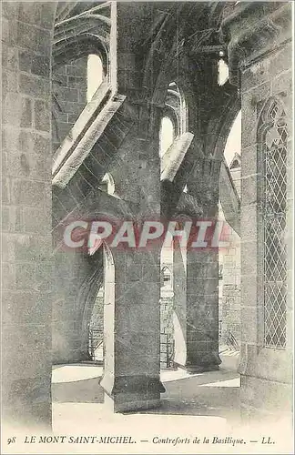Cartes postales Le Mont Saint Michel Contreforts de la Basilique