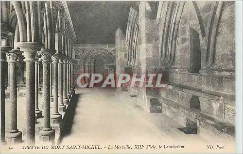 Ansichtskarte AK Abbaye du Mont Saint Michel La Merveille XIII siecle le Lavatorium