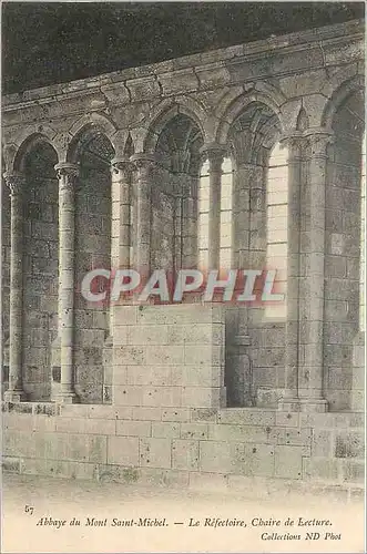 Cartes postales Le Mont Saint Michel Le Refectoire Chaire de Lecture