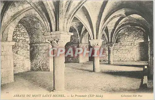 Cartes postales Abbaye du Mont Saint Michel Le Promenoir