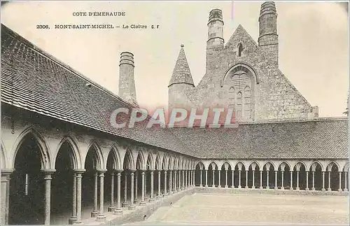 Ansichtskarte AK Cote d'Emeraude Mont Saint Michel Le Cloitre