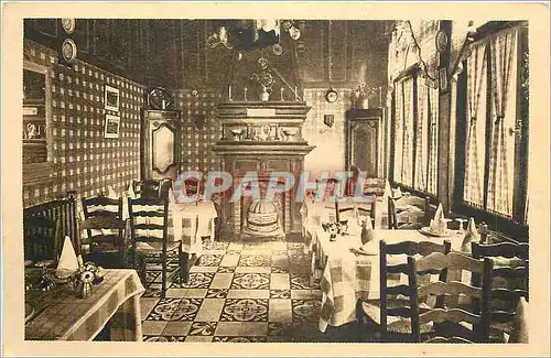 Cartes postales Corneville sur Risle Eure Hostellerie des Cloches La Salle a manger normande