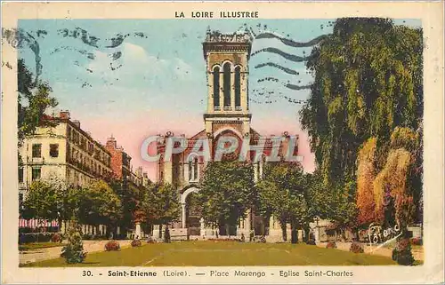 Cartes postales Saint Etienne Loire Place Marengo Eglise Saint Charles