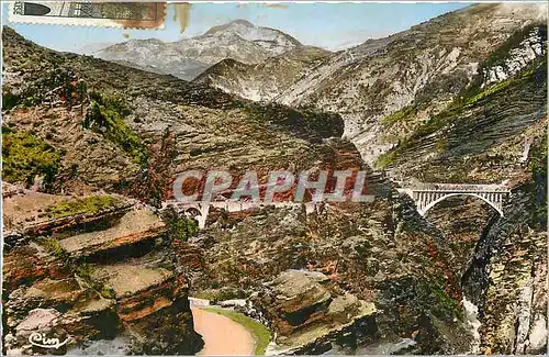 Cartes postales Gorges de Daluis Vue sur les Gorges et Pont de la Mariee