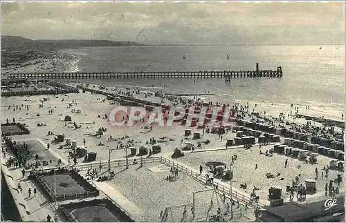 Ansichtskarte AK Deauville Trouville Vue generale des deux Plages et la nouvelle Jetee