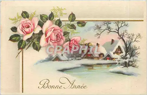 Cartes postales Bonne Annee Fleurs