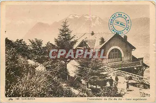 Cartes postales Lourdes Funiculaire du Pic du Jer Gare superieure