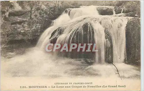 Ansichtskarte AK Excursion en Franche Comte Mouthier La Loue aux Gorges de Novailles Le Grand Saut