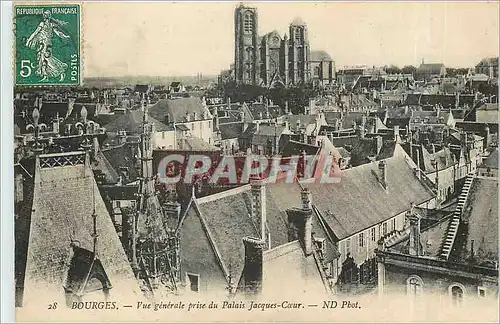 Ansichtskarte AK Bourges Vue generale prise du Palais Jacques Coeur