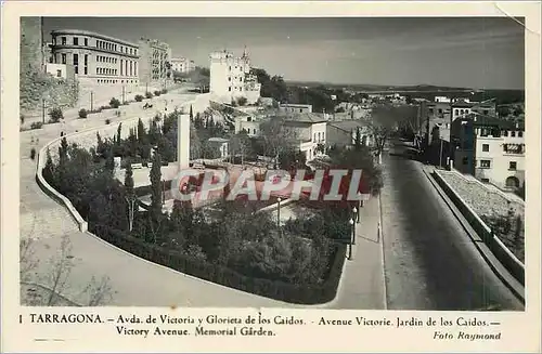 Cartes postales Tarragona Avenue Victorie Jardin de los Caidos