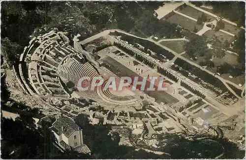 Moderne Karte Lyon Vue aerienne sur le Theatre Romain de Fourviere