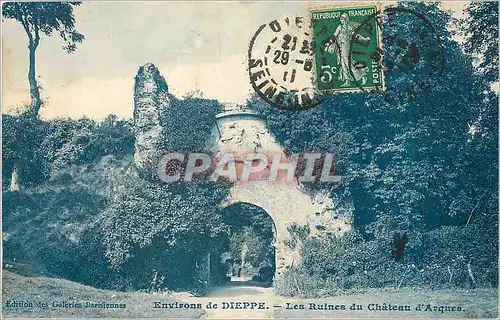 Cartes postales Environs de Dieppe Les Ruines du Chateau d'Arques