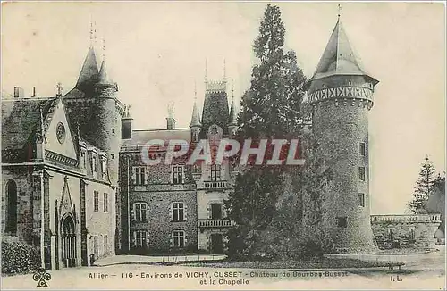 Ansichtskarte AK Environs de Vichy Cusset Chateau de Bourbe Busset et la Chapelle