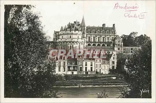 Cartes postales moderne Chateaux de la Loire Chateau d'Amboise vu des bords de la Loire