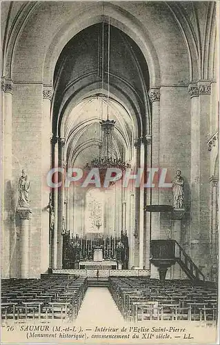 Cartes postales Saumur M et L Interieur de l'Eglise Saint Pierre