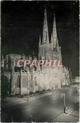 Cartes postales Bordeaux la nuit Les Fleches et l'abside de la Cathedrale St Andre