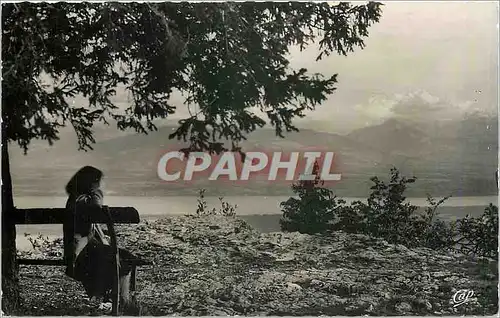 Cartes postales moderne Divonne les Bains Panorama sur le Lac et le Mont Blanc