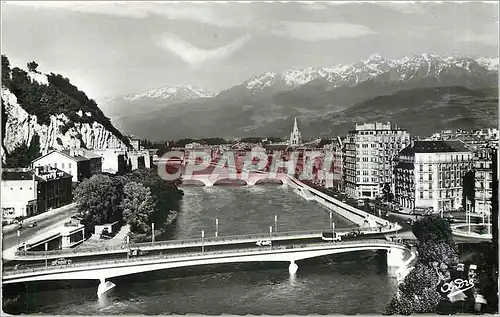 Ansichtskarte AK Les Belles Alpes Francaises Grenobles Les Ponts sur l'Isere et la Chaine Belledonne